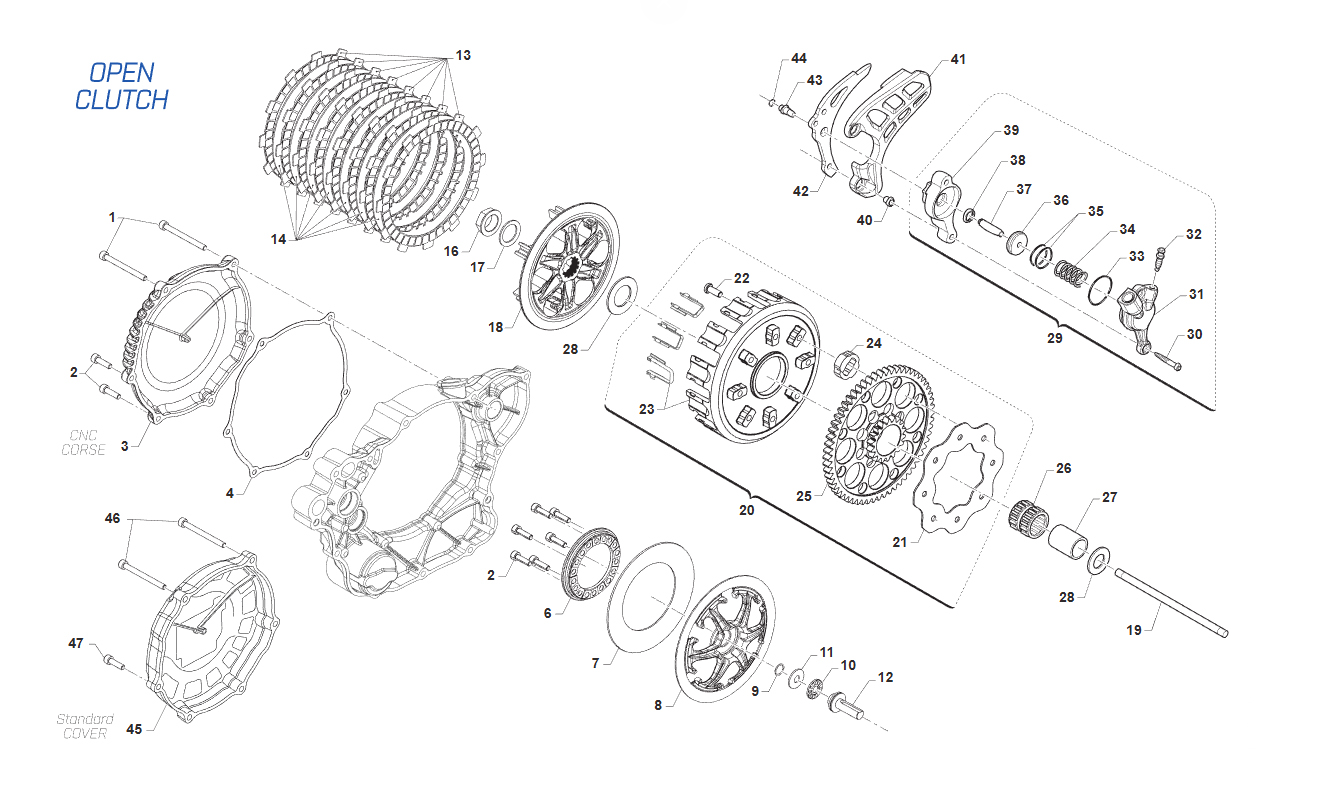 4T 300 FI EN/MX 2026 - MOTORE - FRIZIONE ''OPEN CLUTCH'' 